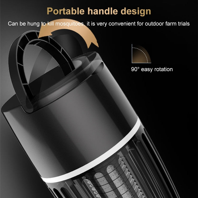 ALE-MWD-008 Home Bedroom Mute Mosquito Trap Mosquito Lamp Outdoor Non-Radiation Fly Mosquito Repellent, Product specifications: Charging Type 2000 MAH(Black) - Repellents by PMC Jewellery | Online Shopping South Africa | PMC Jewellery | Buy Now Pay Later Mobicred