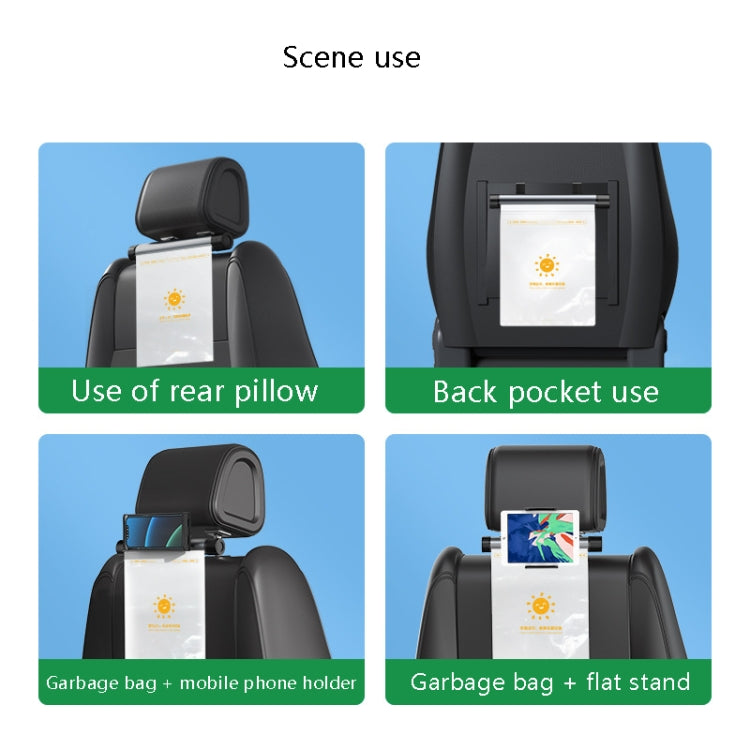 Car Storage Garbage Bag Bracket Car Mobile Phone Tablet Rear Pillow Holder(Piano Black) - Car Holders by PMC Jewellery | Online Shopping South Africa | PMC Jewellery | Buy Now Pay Later Mobicred