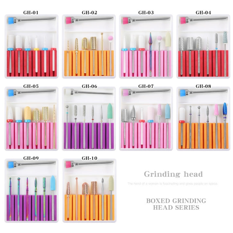 Nail Art Ceramic Tungsten Steel Alloy Grinding Heads Set Grinder Polishing Tool, Color Classification: GH-05 - Grinding Tools & Accessories by PMC Jewellery | Online Shopping South Africa | PMC Jewellery | Buy Now Pay Later Mobicred