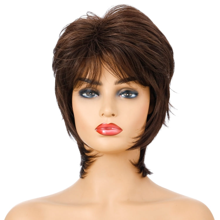 Women Short Hair Wig Full Bangs Chemical Fiber Hair Cover - Wigs by PMC Jewellery | Online Shopping South Africa | PMC Jewellery