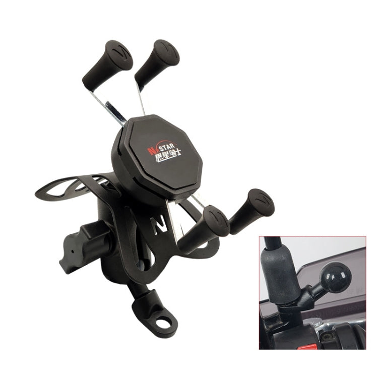 N-STAR N002 Motorcycle Bicycle Mobile Phone Bracket Riding Equipment(Large Tilted Head) - Holders by N-STAR | Online Shopping South Africa | PMC Jewellery | Buy Now Pay Later Mobicred