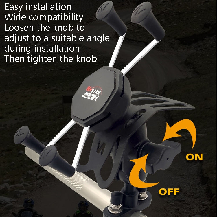N-STAR N002 Motorcycle Bicycle Mobile Phone Bracket Riding Equipment(Large Tilted Head) - free shipping - PMC TechLife - Order now!