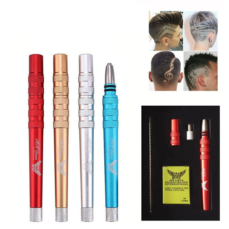 MM VWAN Magic Hairdressing Eyebrow Trimming Engraving Pen Scoring Stainless Steel Razor(Blue) - free shipping - PMC TechLife - Order now!