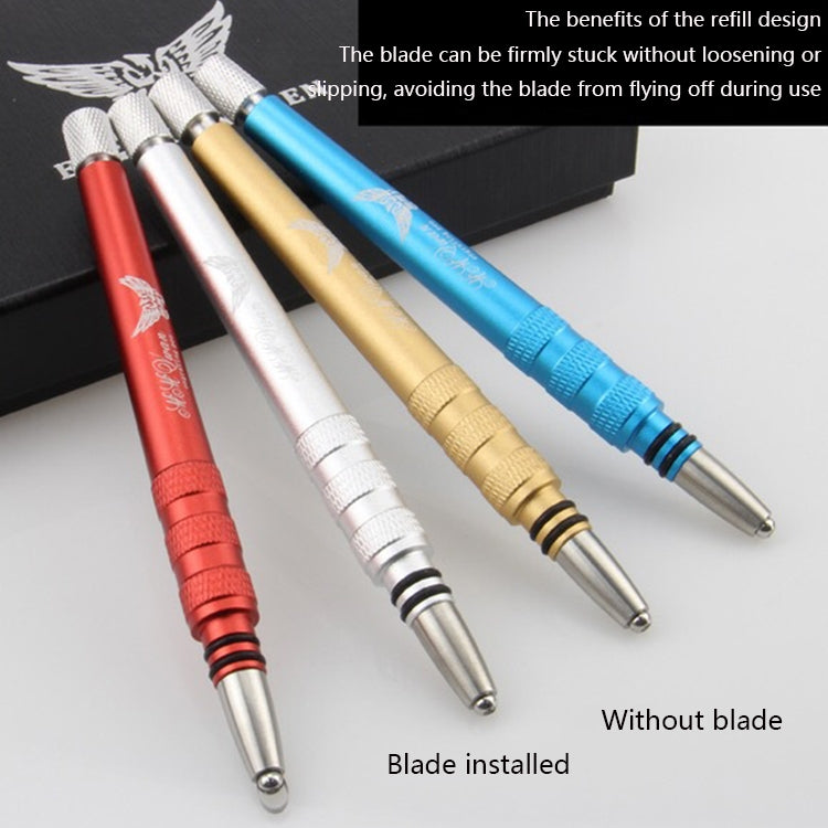 MM VWAN Magic Hairdressing Eyebrow Trimming Engraving Pen Scoring Stainless Steel Razor(Red) - free shipping - PMC TechLife - Order now!