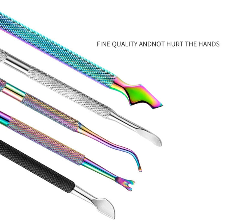 FABIYAN Stainless Steel Dead Skin Shear Steel Push Nail Art Tool Set, Specification:   Set 7 - free shipping - PMC Jewellery - Order now!