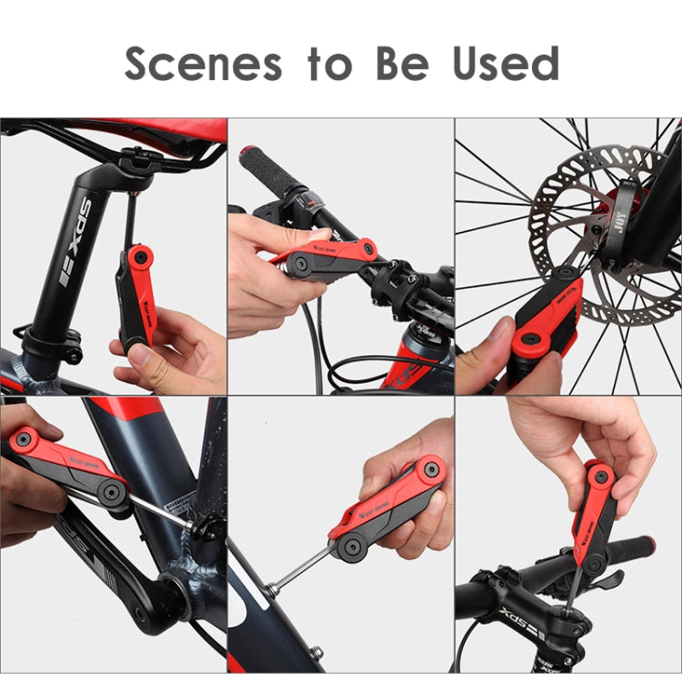 West Biking 16 In 1 Bicycle Repair Tool Multi-Function Wrench Hex Tool Riding Equipment(Black Yellow) - Maintenance tools by West Biking | Online Shopping South Africa | PMc TechLife | Buy Now Pay Later Mobicred
