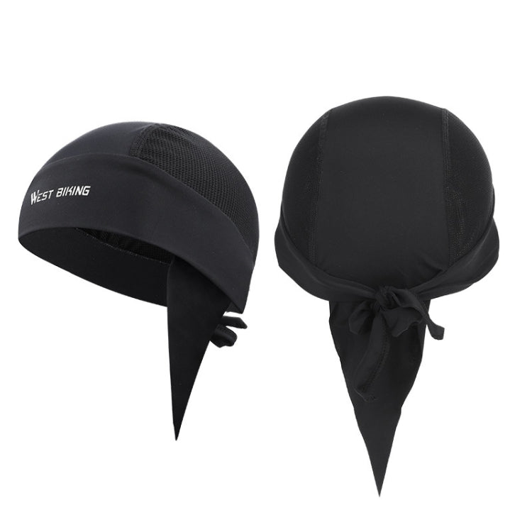 West Biking Summer Ice Silk Pirate Cap Riding Cap Men And Women  Outdoor Windproof Sunscreen Headgear, Size: Free Size(Triangle Towel Black) - Protective Helmet & Masks by WEST BIKING | Online Shopping South Africa | PMC Jewellery | Buy Now Pay Later Mobicred