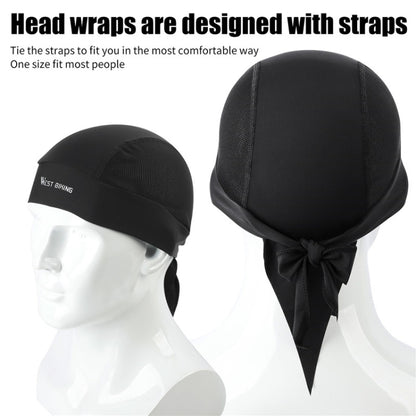 West Biking Summer Ice Silk Pirate Cap Riding Cap Men And Women  Outdoor Windproof Sunscreen Headgear, Size: Free Size(Triangle Towel Black) - Protective Helmet & Masks by WEST BIKING | Online Shopping South Africa | PMC Jewellery | Buy Now Pay Later Mobicred