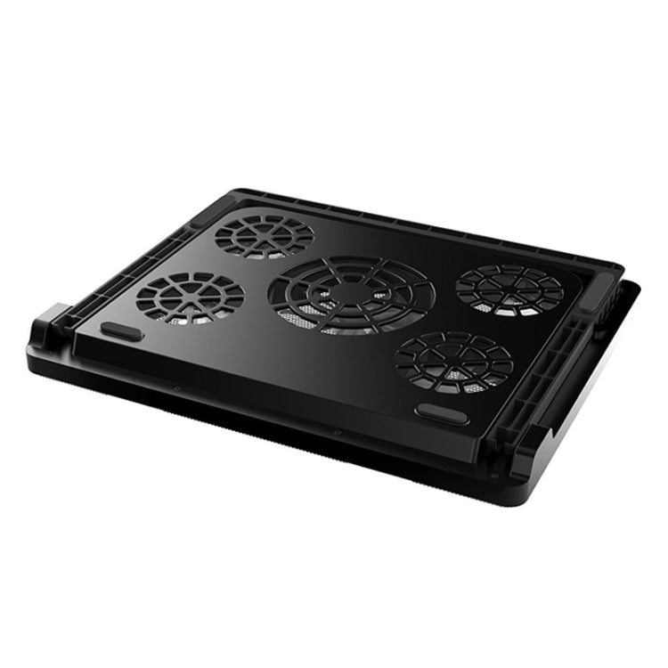 NUOXI S500 Double Switch Control Laptop Radiator Five-Fan Multi-Angle Adjustment Computer Base without Speed Regulation(Black) - Cooling Pads by NUOXI | Online Shopping South Africa | PMC Jewellery | Buy Now Pay Later Mobicred