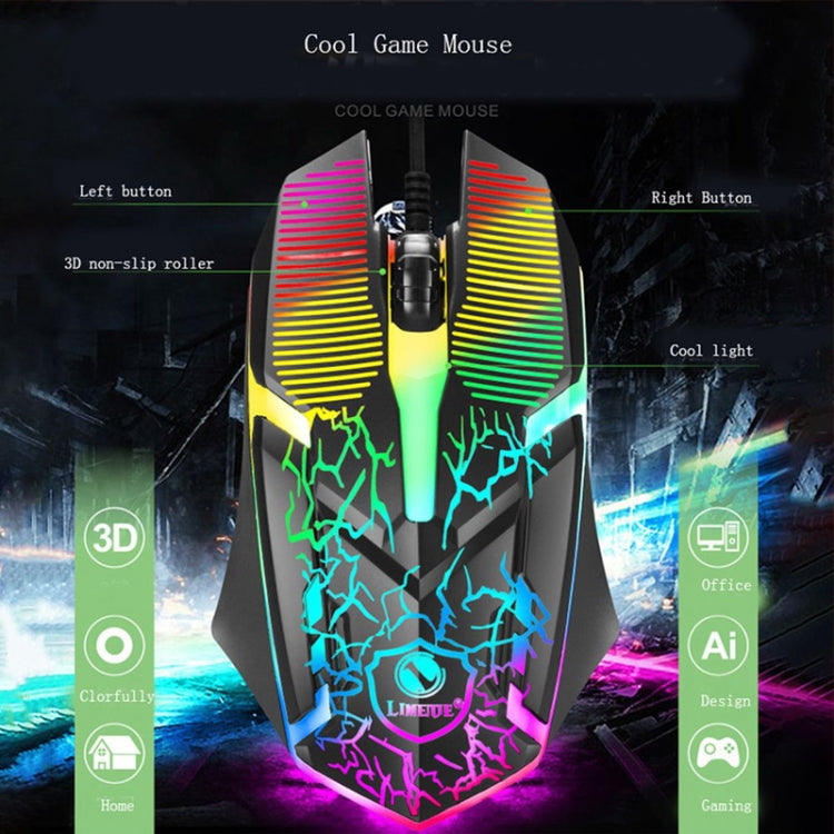 LIMEIDE T21 104Keys Wired Gaming Backlit Computer Manipulator Keyboard and Mouse Set, Cable Length: 1.4 m(White) - free shipping - PMC Jewellery - Order now!