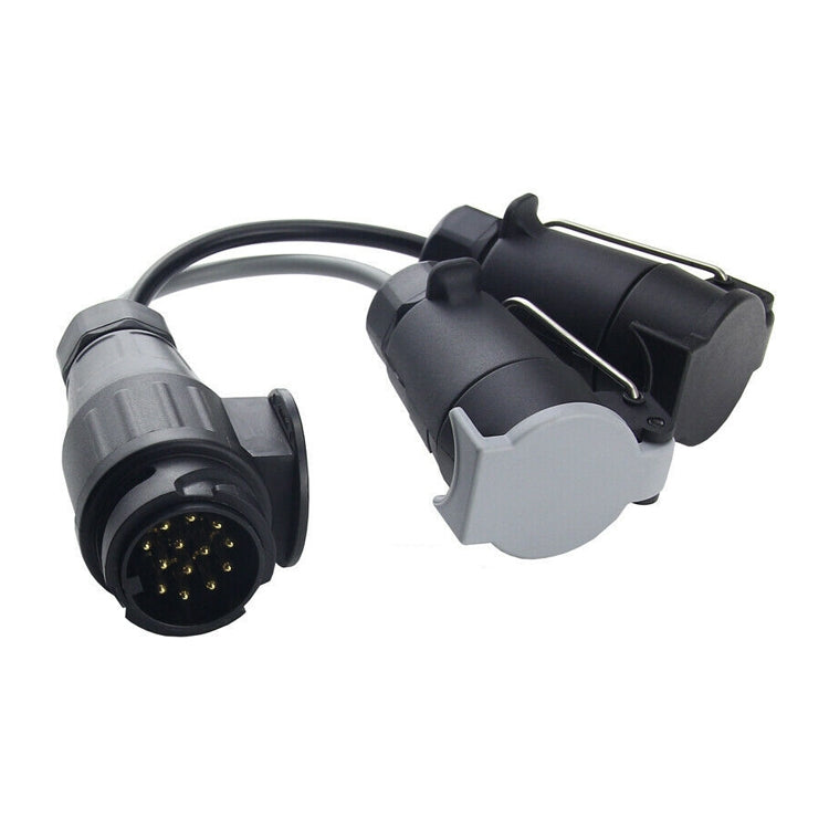 VC1014 13P Transfer Double 7P Trailer Connector Cable Car Plug Socket Conversion Plug EU Plug - Terminal connectors by PMC TechLife | Online Shopping South Africa | PMC TechLife | Buy Now Pay Later Mobicred
