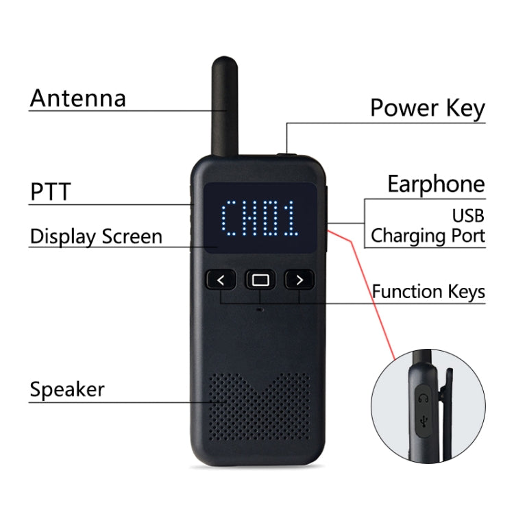 KSUN X-30 M2 Outdoor Handheld Mini Walkie Talkie Color Random Delivery - free shipping - PMC TechLife - Order now!