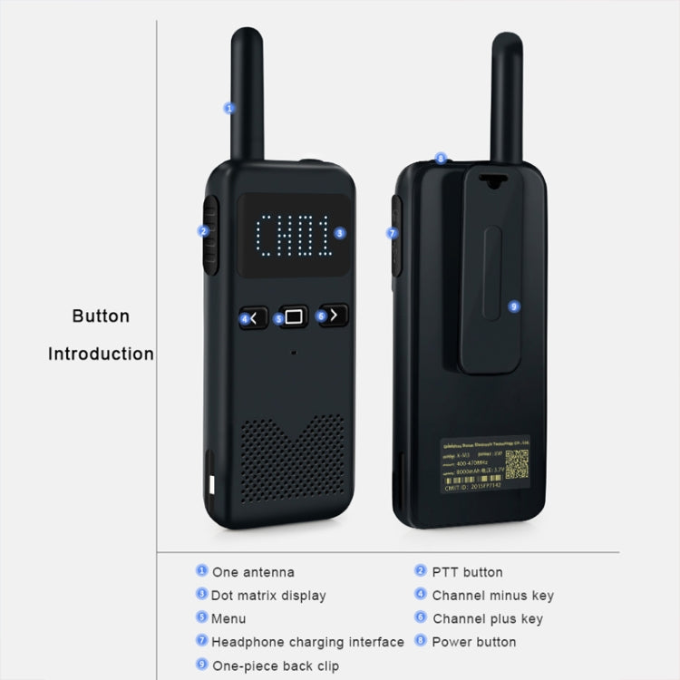 KSUN X-30 M2 Outdoor Handheld Mini Walkie Talkie Color Random Delivery - free shipping - PMC TechLife - Order now!