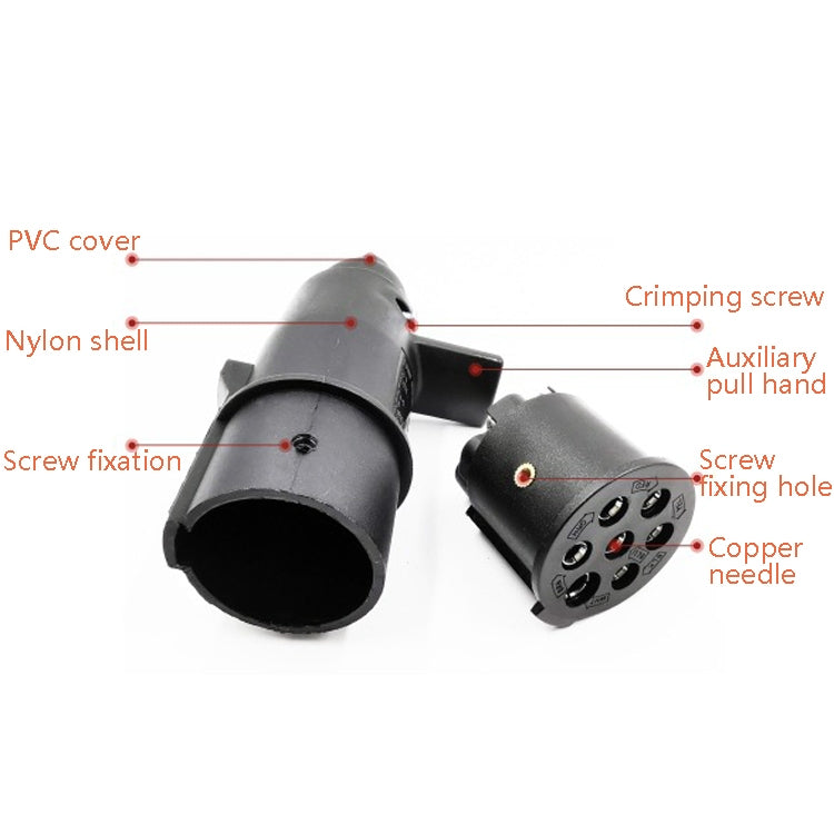 VP270ES 24V 7P Socket Trailer Signal Transmission Connector EU Plug - Terminal connectors by PMC TechLife | Online Shopping South Africa | PMC TechLife | Buy Now Pay Later Mobicred