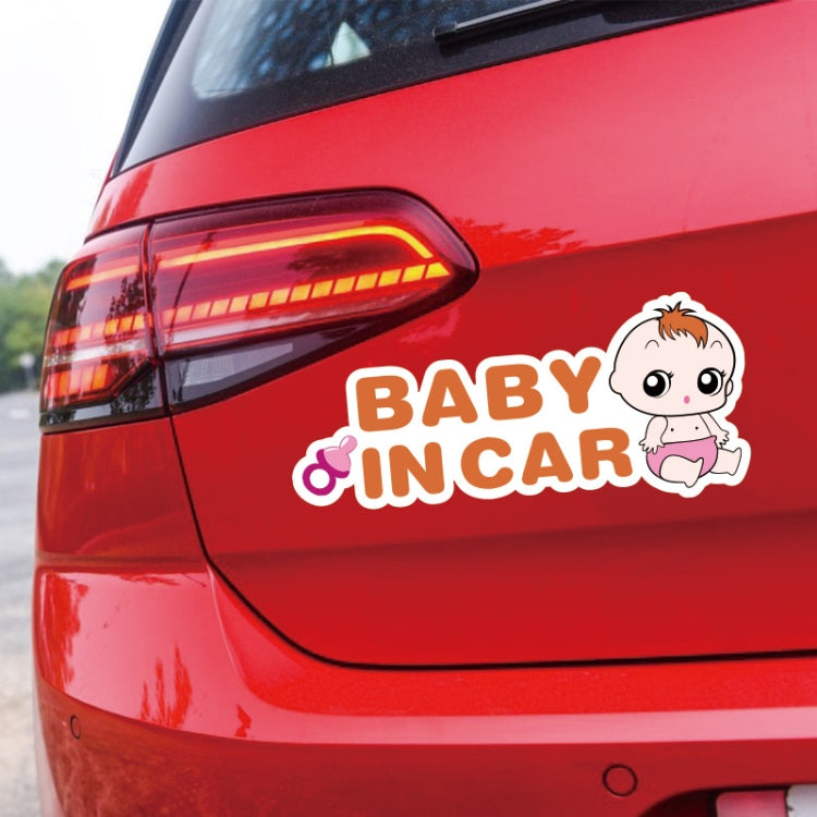 10 PCS There Is A Baby In The Car Stickers Warning Stickers Style: CT203 Baby Y Pink Bottom Bottle Magnetic Stickers - Warning Sticker by PMC Jewellery | Online Shopping South Africa | PMC Jewellery | Buy Now Pay Later Mobicred