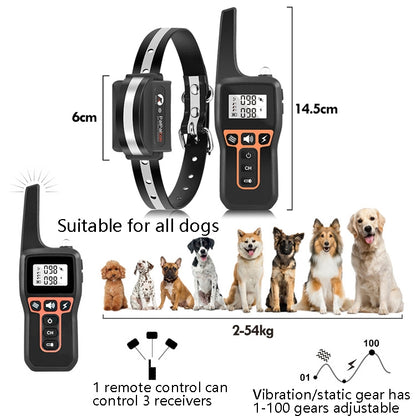PaiPaitek PD529 Remote Control Dog Training Device Voice Control Anti-Barking Device Dog Training Device(Black) - Training Aids by PaiPaitek | Online Shopping South Africa | PMC Jewellery