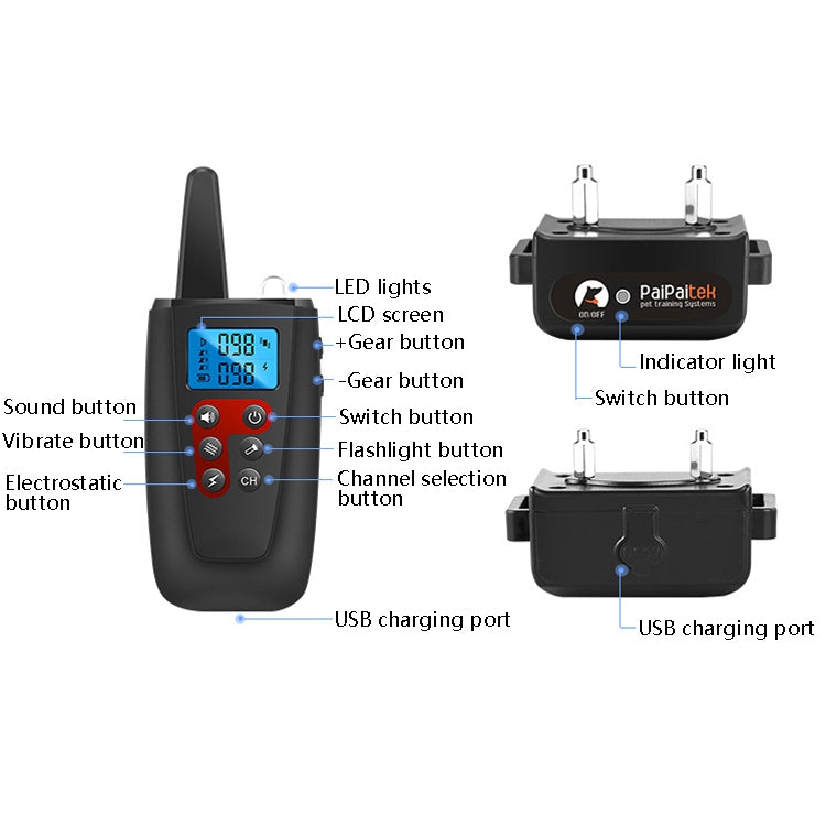 PaiPaitek PD526 Automatic Sound Control Barking Stopper Dog Training Supplies Electronic Bark Control Collar - free shipping - PMC TechLife - Order now!