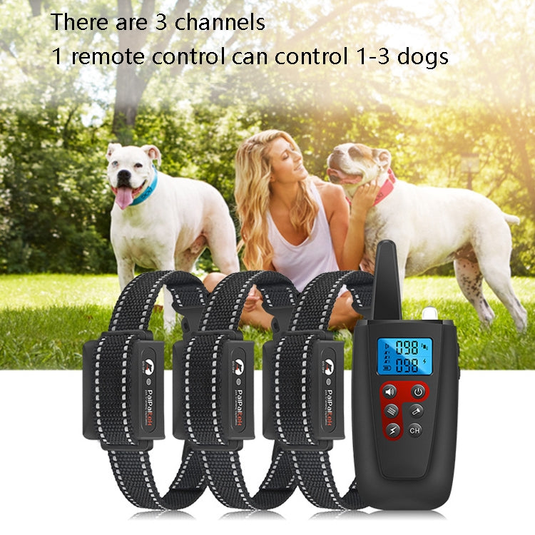 PaiPaitek PD526-3 Anti-Barking Device Dog Electric Shock Collar Training Dog Remote Control Pet Training Equipment - Training Aids by PaiPaitek | Online Shopping South Africa | PMC Jewellery | Buy Now Pay Later Mobicred