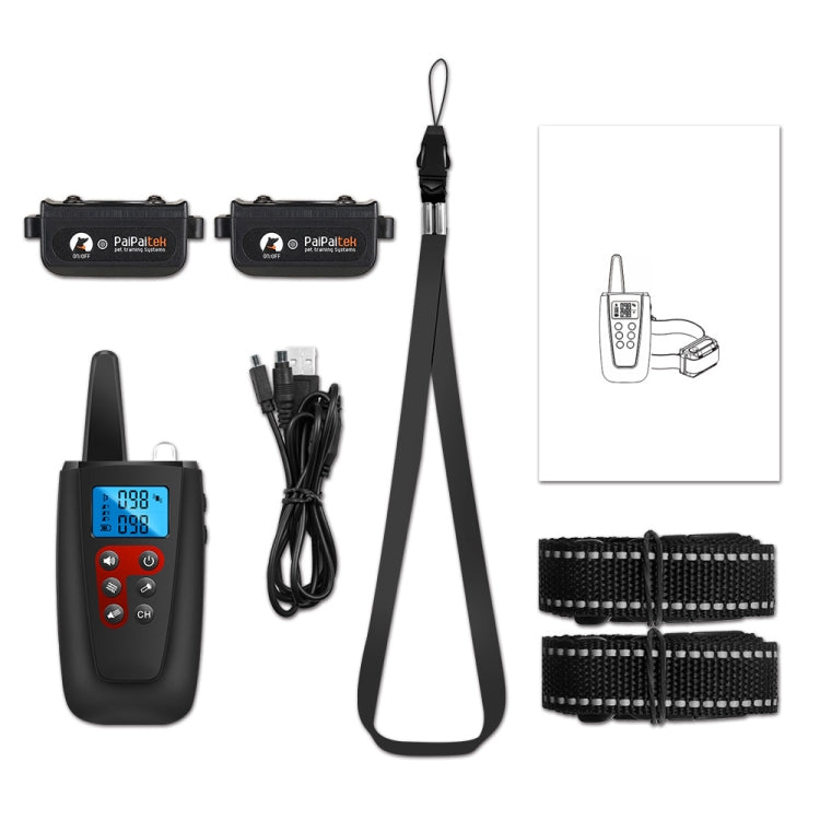 PaiPaitek PD526V-2 1 In 2 100-Speed Sound Vibration Remote Control Training Dog Device Anti-Barking Device Electronic Remote Control Collar - free shipping - PMC TechLife - Order now!