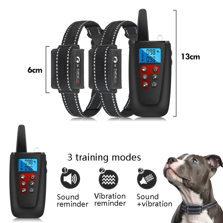 PaiPaitek PD526V-2 1 In 2 100-Speed Sound Vibration Remote Control Training Dog Device Anti-Barking Device Electronic Remote Control Collar - free shipping - PMC TechLife - Order now!