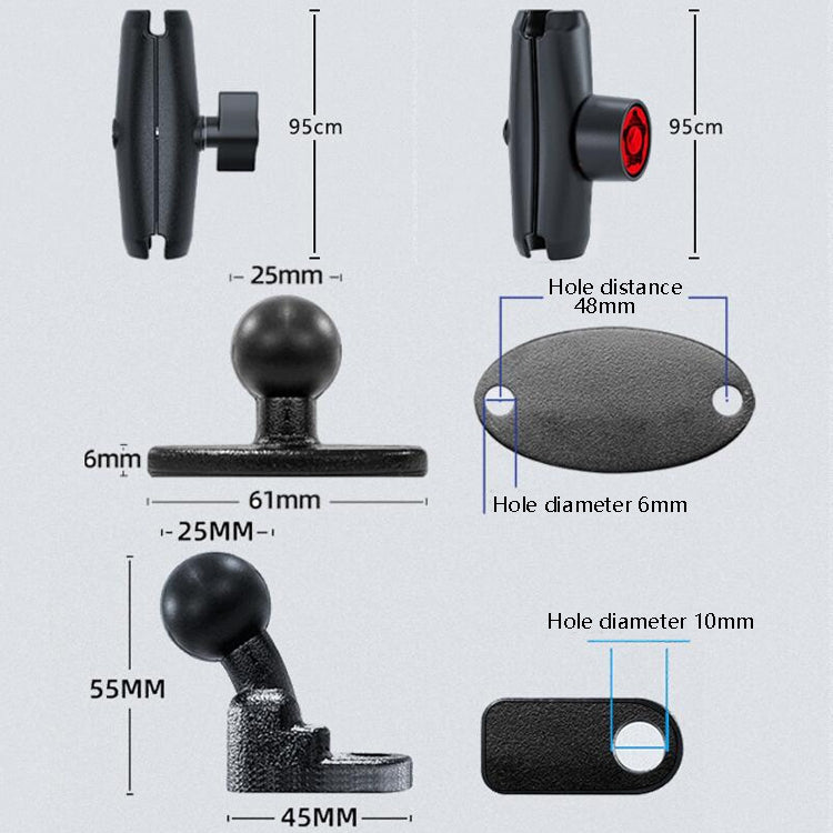 Motorcycle Metal Navigation Mobile Phone Bracket,Style: Thin Tube Fixation (Hand Twist) - Holder by PMC TechLife | Online Shopping South Africa | PMC TechLife | Buy Now Pay Later Mobicred