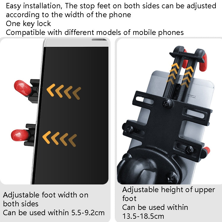 Motorcycle Metal Navigation Mobile Phone Bracket,Style: Handle Installation (Hand Twist) - Holder by PMC TechLife | Online Shopping South Africa | PMC TechLife | Buy Now Pay Later Mobicred