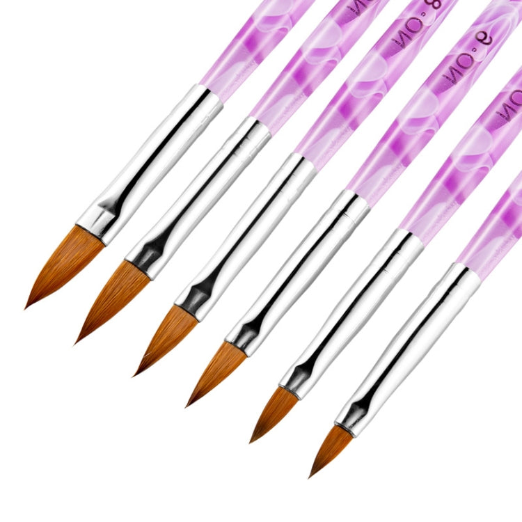 Acrylic Crystal Pen Drawing Pen Nail Brush Set(Purple) - Nail Art Equipment by PMC Jewellery | Online Shopping South Africa | PMC Jewellery | Buy Now Pay Later Mobicred