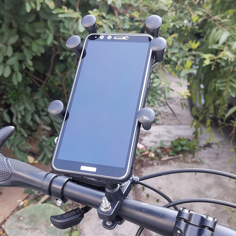 Eagle Claws X-Type Six-Claw Metal Mobile Phone Back Clip Bicycle Motorcycle Mobile Phone Holder(Green) - Holder by PMC TechLife | Online Shopping South Africa | PMC TechLife | Buy Now Pay Later Mobicred