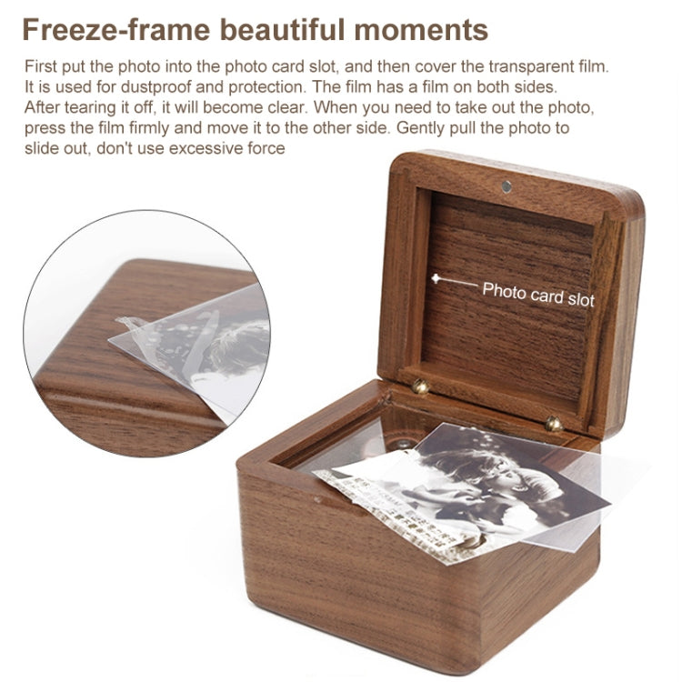 Frame Style Music Box Wooden Music Box Novelty Valentine Day Gift,Style: Walnut Gold-Plated Movement - Music Box by PMC Jewellery | Online Shopping South Africa | PMC Jewellery