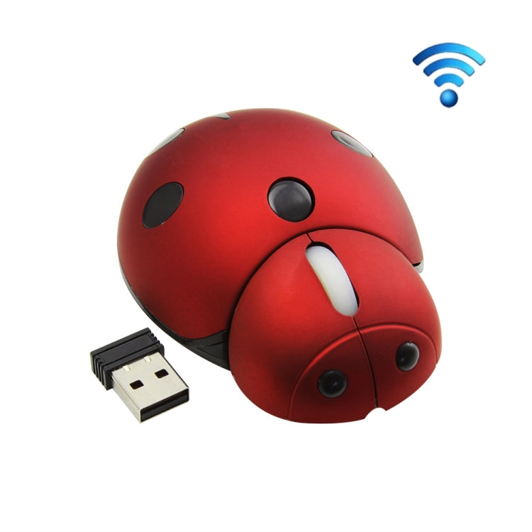 CM0184 3000 DPI 3-keys Mini Ladybug 2.4G Wireless Mouse Personalized Wireless Mouse(Red) - Wireless Mice by PMC TechLife | Online Shopping South Africa | PMC TechLife | Buy Now Pay Later Mobicred