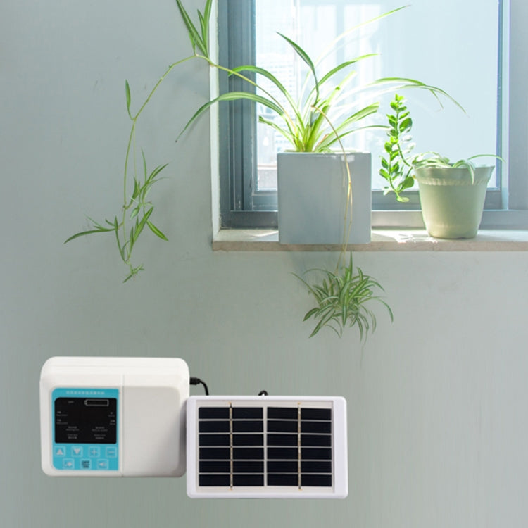 G89456 Solar Intelligent Voice Timing Automatic Flower Watering Device Lazy Plant Dripper, Specification: Single Pump 15 Sets(White) - free shipping - PMc TechLife - Order now!
