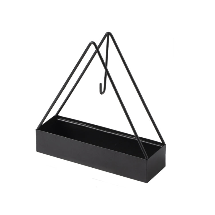 Simple Hangable Wrought Iron Mosquito Coil Holder Portable Fireproof Mosquito Coil Tray Incense Burner Ornaments Triangle (Black) - Mosquito Coil Tray by PMC TechLife | Online Shopping South Africa | PMC TechLife | Buy Now Pay Later Mobicred
