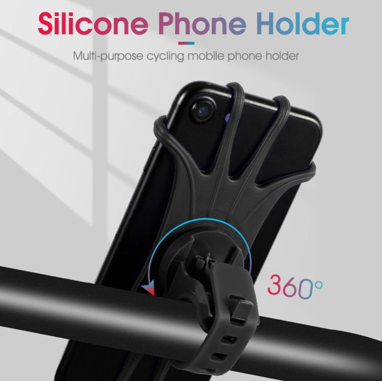 Multifunctional Silicone Bicycle Mobile Phone Holder Motorcycle Riding Navigation Fixed Bracket(Black) - Holders by PMC TechLife | Online Shopping South Africa | PMC TechLife | Buy Now Pay Later Mobicred