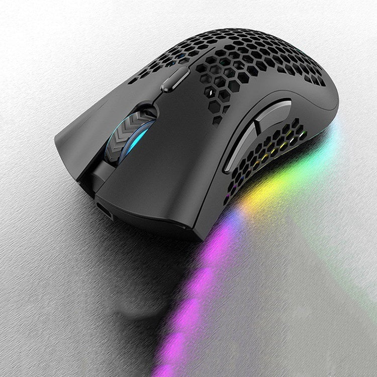 K-Snake BM600 1600 DPI 7-keys Hollow Lightweight Wireless Charging RGB Colorful Gaming Mouse(Wireless BM600 Black) - Wireless Mice by K-Snake | Online Shopping South Africa | PMC Jewellery | Buy Now Pay Later Mobicred