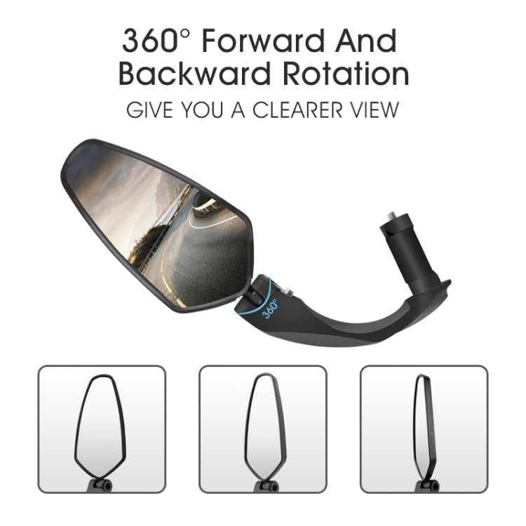 1 Pair WEST BIKING Bicycle Rearview Mirror Adjustable Mirror Mountain Bike Foldable Rearview Mirror(Short) - free shipping - PMC TechLife - Order now!