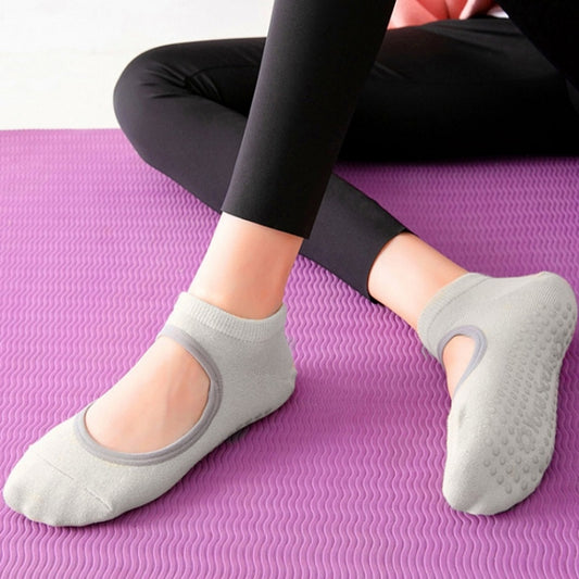 Backless Non-Slip Yoga Dance Socks Gym Indoor Floor Sports Socks, Size: 35-42(Bean Green) - Yoga Socks & Shoes by PMC Jewellery | Online Shopping South Africa | PMC Jewellery