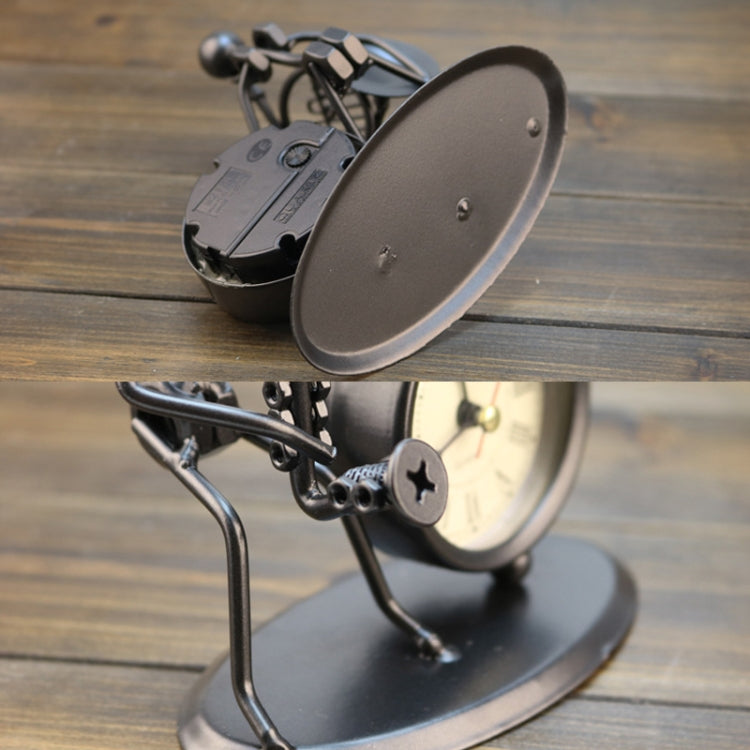 Iron Stainless Steel Small Table Clock Retro Personality Clock Birthday Gift(C69 Saxophone Clock) - Novelty Clock by PMc TechLife | Online Shopping South Africa | PMc TechLife | Buy Now Pay Later Mobicred