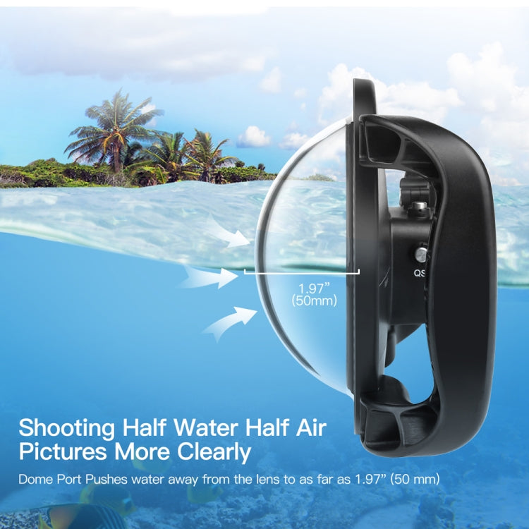 XTGP546 Dome Port Underwater Diving Camera Lens Transparent Cover Housing Case with Handle Trigger For DJI Osmo Action - free shipping - PMC TechLife - Order now!