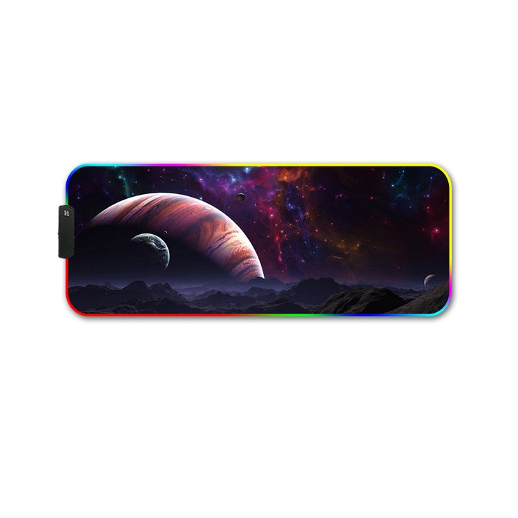 300x350x3mm F-01 Rubber Thermal Transfer RGB Luminous Non-Slip Mouse Pad(Vast Starry Sky) - Mouse Pads by PMC Jewellery | Online Shopping South Africa | PMC Jewellery | Buy Now Pay Later Mobicred