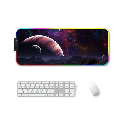 350x900x3mm F-01 Rubber Thermal Transfer RGB Luminous Non-Slip Mouse Pad(Vast Starry Sky) - Mouse Pads by PMC Jewellery | Online Shopping South Africa | PMC Jewellery | Buy Now Pay Later Mobicred