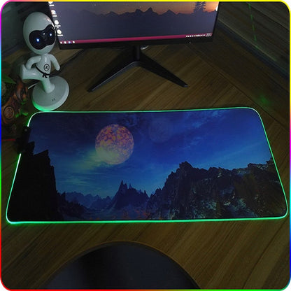 350x900x4mm F-01 Rubber Thermal Transfer RGB Luminous Non-Slip Mouse Pad(Colorful Lion) - Mouse Pads by PMC Jewellery | Online Shopping South Africa | PMC Jewellery | Buy Now Pay Later Mobicred