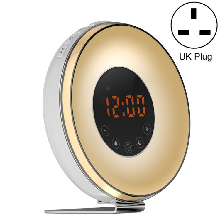 Simulated Sunrise And Sunset Sleep Light Alarm Clock with FM Radio(UK Plug) - Alarm Clocks by PMc TechLife | Online Shopping South Africa | PMc TechLife | Buy Now Pay Later Mobicred