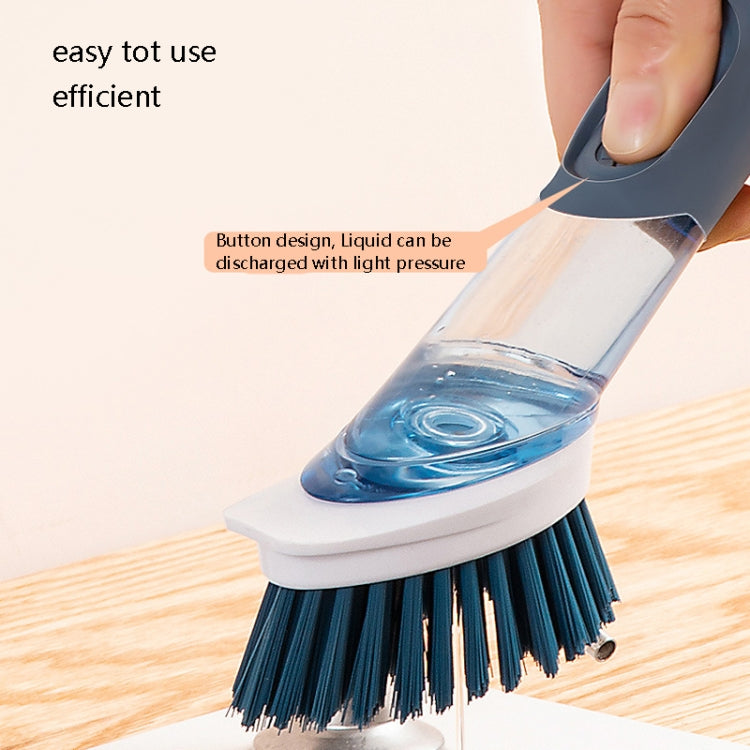Kitchen Oil Dirty Pan Brush Can Add Detergent Sponge Brush Long Handle Cleaning Brush(Gray) - Cleaning Tools by PMc TechLife | Online Shopping South Africa | PMc TechLife | Buy Now Pay Later Mobicred