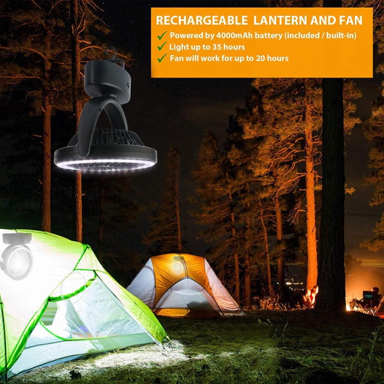 YQ-8004 USB Charging Outdoor Wild Camp Fan Multifunction Camping Tent LED Fan(Black) - Electric Fans by PMC Jewellery | Online Shopping South Africa | PMC Jewellery | Buy Now Pay Later Mobicred