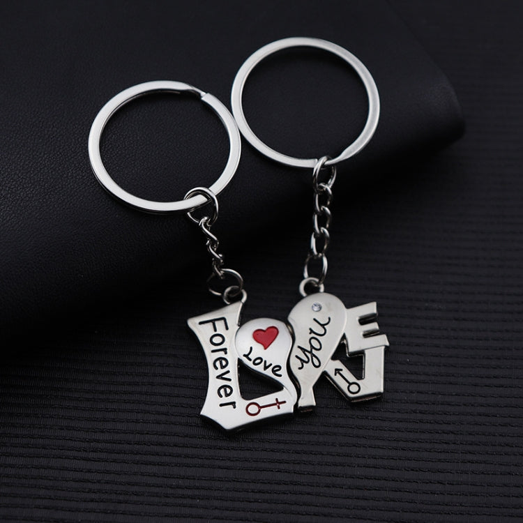 10 Pairs Metal Love Word Couple Keychain Pendant, Specification: H-452 - Key Rings by PMC Jewellery | Online Shopping South Africa | PMC Jewellery | Buy Now Pay Later Mobicred