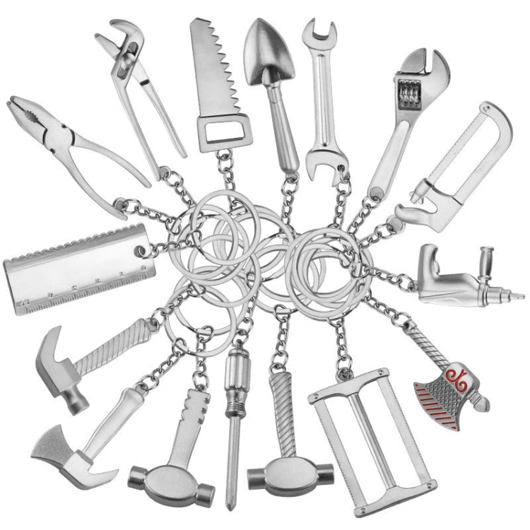 10 PCS Tool Metal Keychain Car Key Ring Pendant, Colour: H-402 Hand Saw - Key Rings by PMC Jewellery | Online Shopping South Africa | PMC Jewellery | Buy Now Pay Later Mobicred