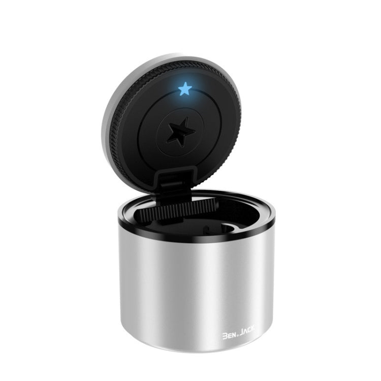 BEN.JACK Ashtray With Cover Personality Multi-Function Universal Car Ashtray(Silver) - free shipping - PMC TechLife - Order now!