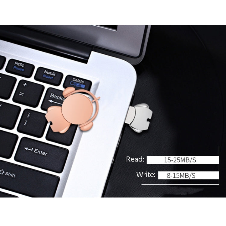 Y01 Metal Musician Car Cartoon Style U Disk, Capacity: 128GB(Silver) - free shipping - PMC Jewellery - Order now!