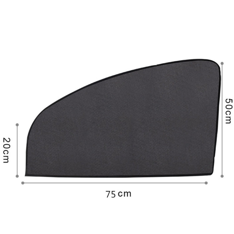4 PCS Net Yarn Magnetic Suction Type Car Sunshade Curtain, Size: Front Row Arc - Sound & Heat Insulation Cotton by PMC TechLife | Online Shopping South Africa | PMC TechLife | Buy Now Pay Later Mobicred