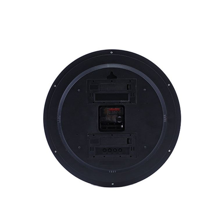 13 Inch Dual-screen LED Display Wall Clock Living Room Temperature And Humidity Calendar Multi-function Clock(Black) - Wall Clock by PMc TechLife | Online Shopping South Africa | PMc TechLife | Buy Now Pay Later Mobicred